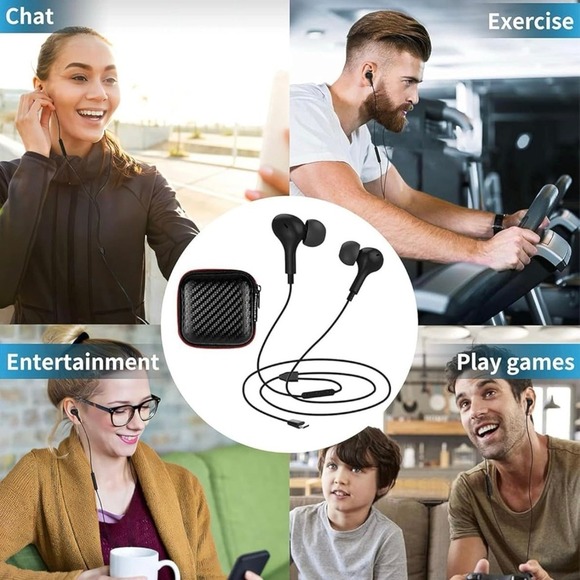 USB C Headphone for Samsung S23 FE S22 S21 S20 A53 A54 Wired Earbuds Magnetic in - Picture 6 of 12